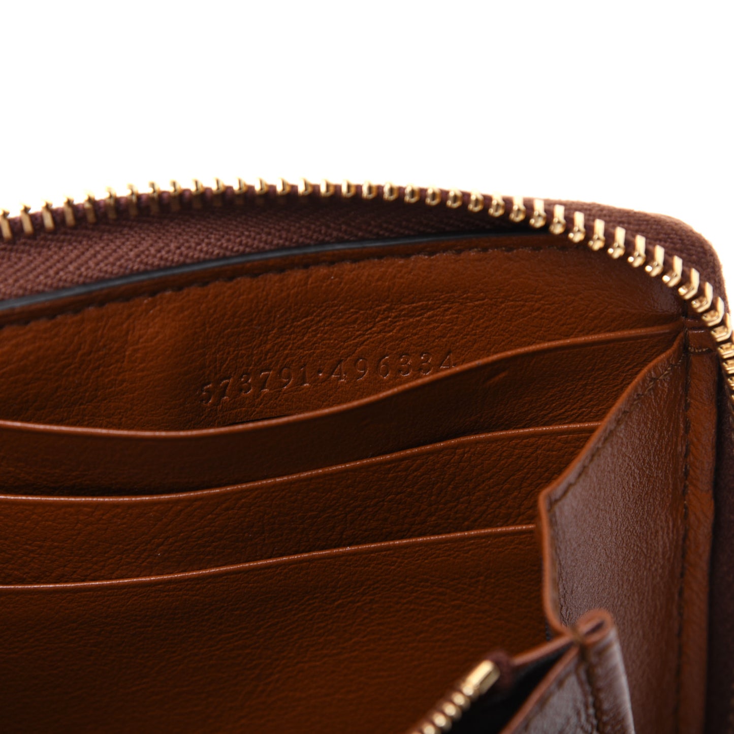 Vintage Canvas Calfskin Rajah Zip Around Wallet Sand Light Cuir