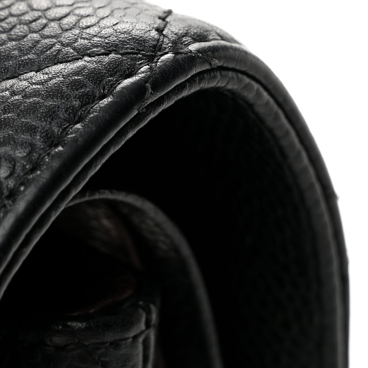 Caviar Quilted Small Double Flap Black
