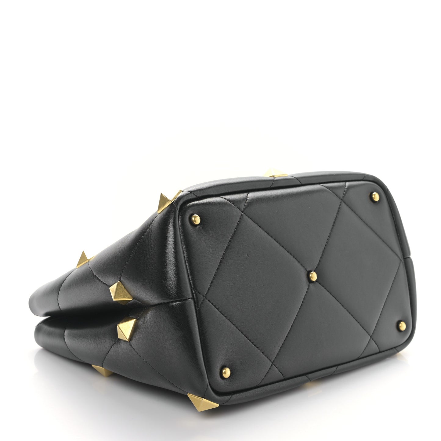Nappa Roman Stud The Handle Bag Black
