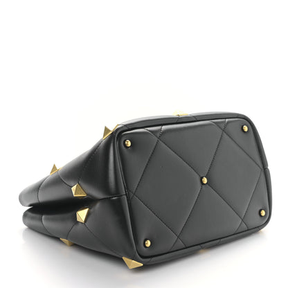 Valentino Garavani Nappa Roman Stud The Handle Bag Black 4 of 8