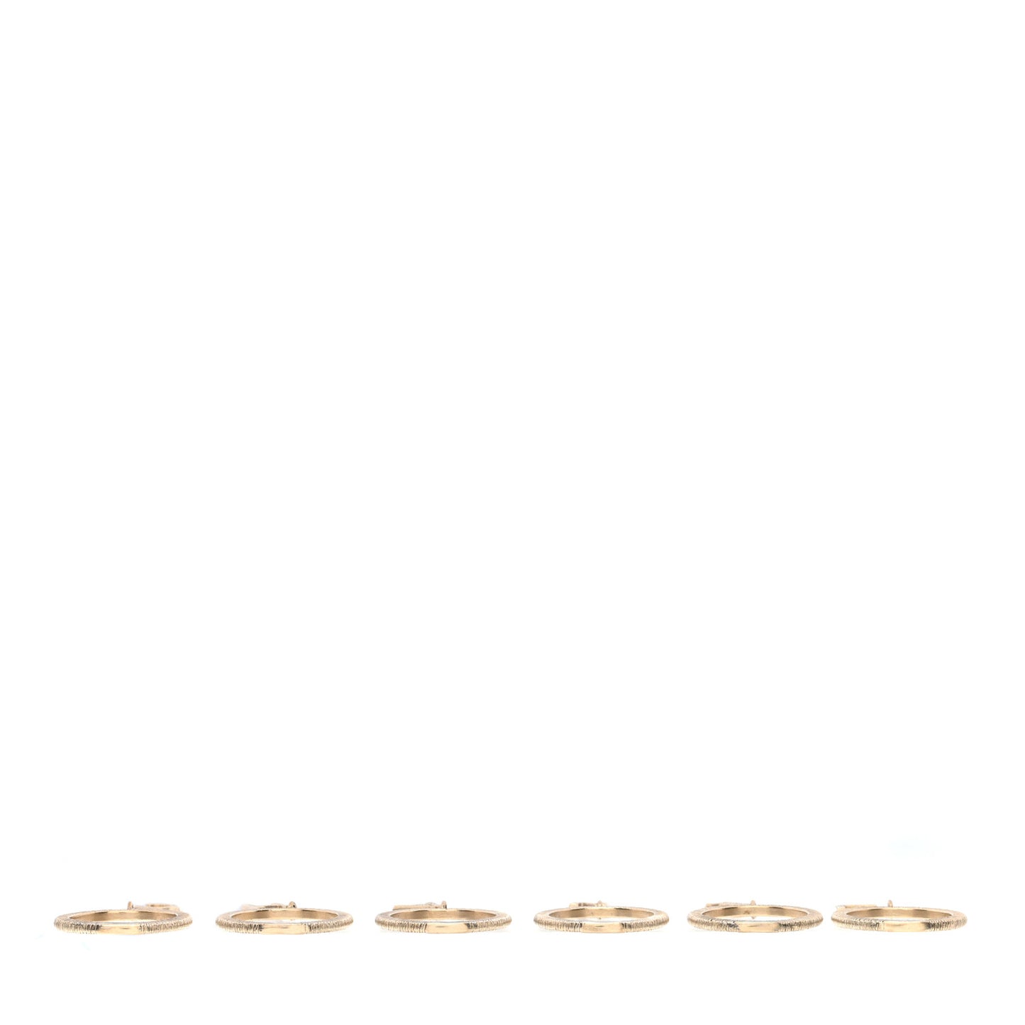 Logo Stackable Ring Set 6 Gold