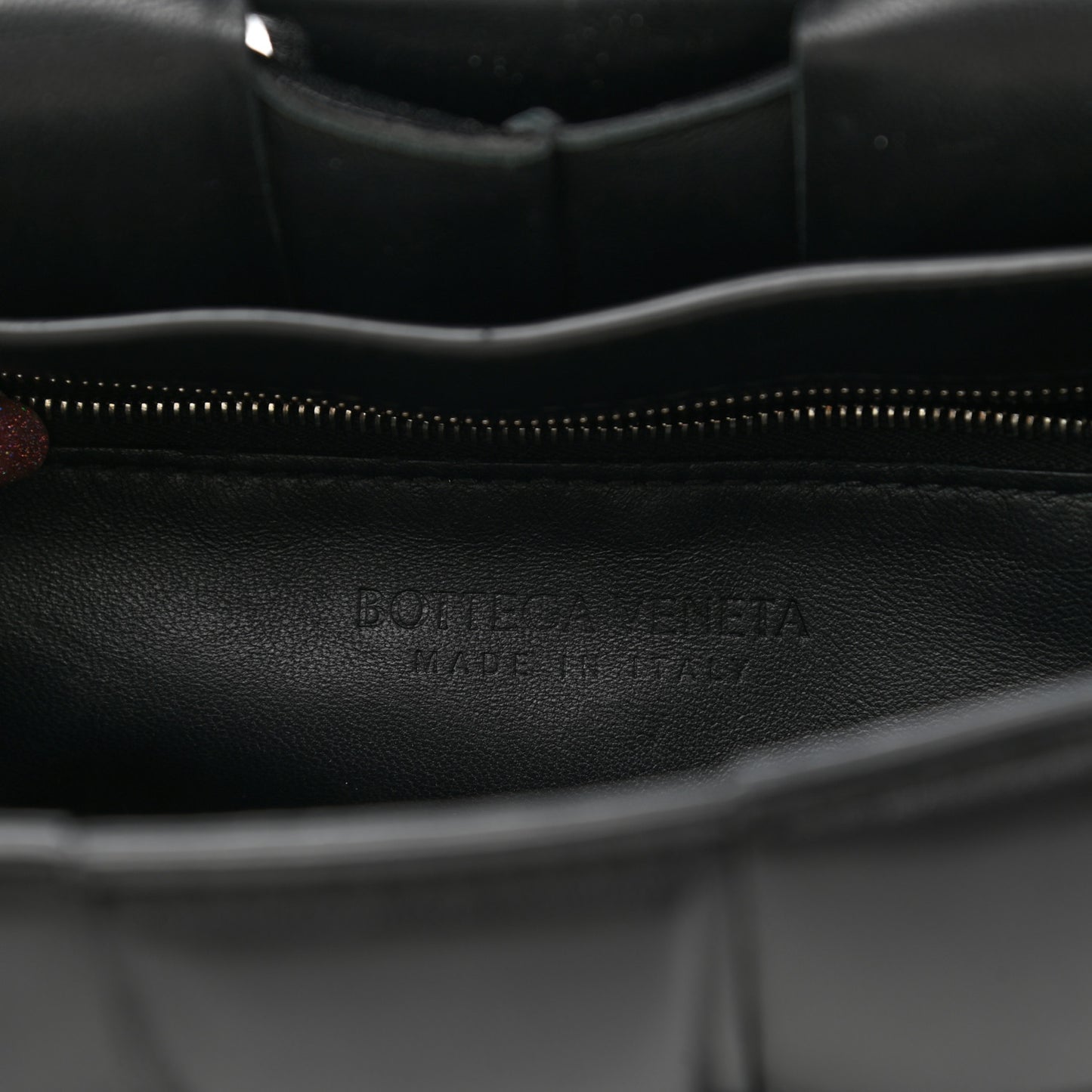 Nappa Maxi Intreccio Padded Cassette Crossbody Bag Black