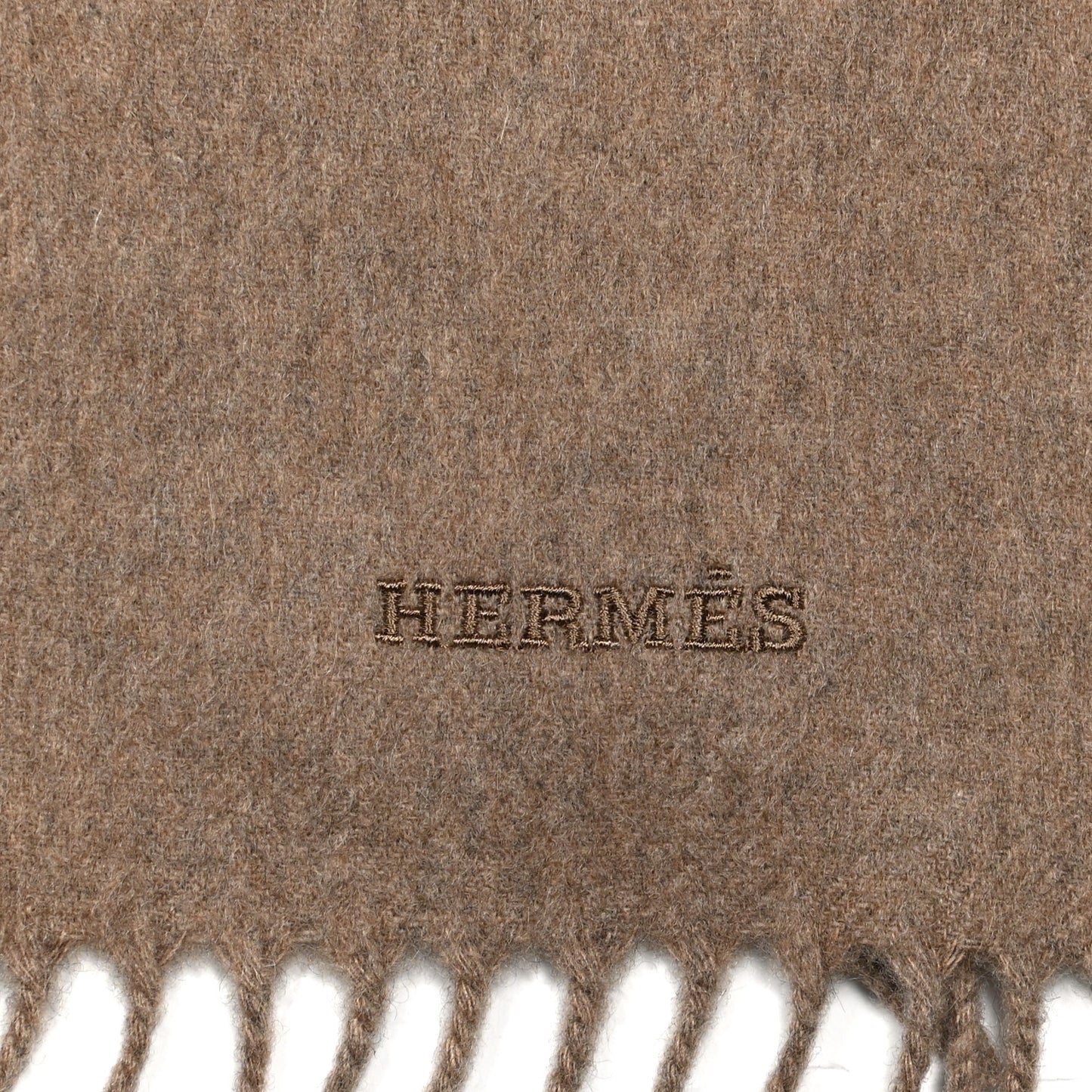 Cashmere Fringe Scarf Noisette Moyen