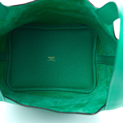 Hermes Taurillon Clemence Picotin Lock 18 PM Bambou 5 of 9