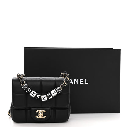 Chanel Lambskin Resin Crystal Square Quilted Mini Monacoco Flap Black 11 of 11