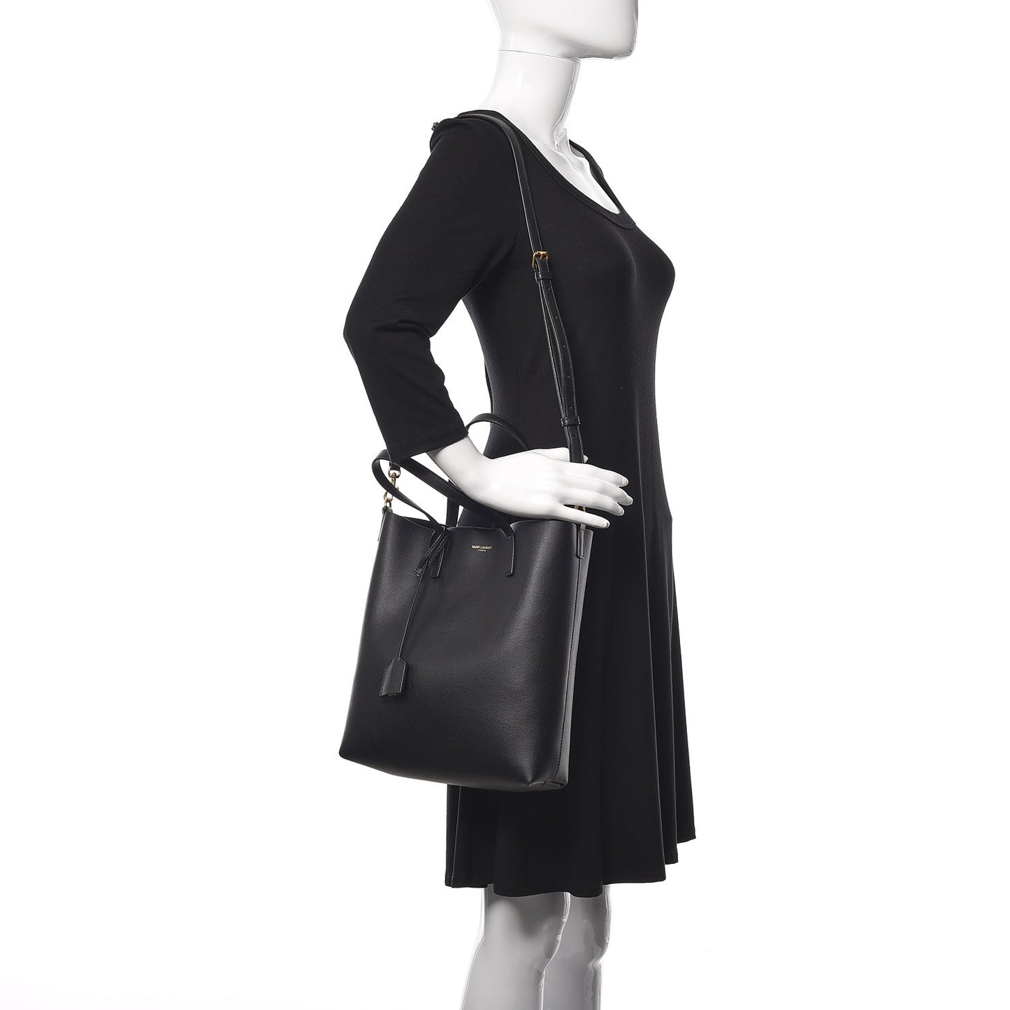 Calfskin Toy Shopping Tote Black