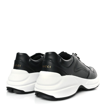 Gucci Apollo Calfskin Mens Rhyton Sneakers 7.5 Black 4 of 8