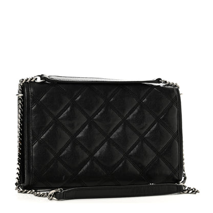 Saint Laurent Lambskin Diamond Quilted Becky Chain Wallet Black 5 of 17