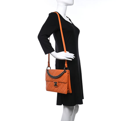 Chanel Caviar Quilted Large Retro Class Flap Orange 2 of 9