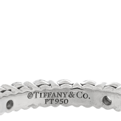 Tiffany Platinum Diamond 2.2mm Full Circle Forever Band Ring 49 4.75 4 of 4