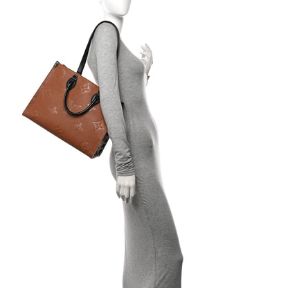 Louis Vuitton Empreinte Monogram Giant Wild At Heart Onthego MM Caramel 2 of 11