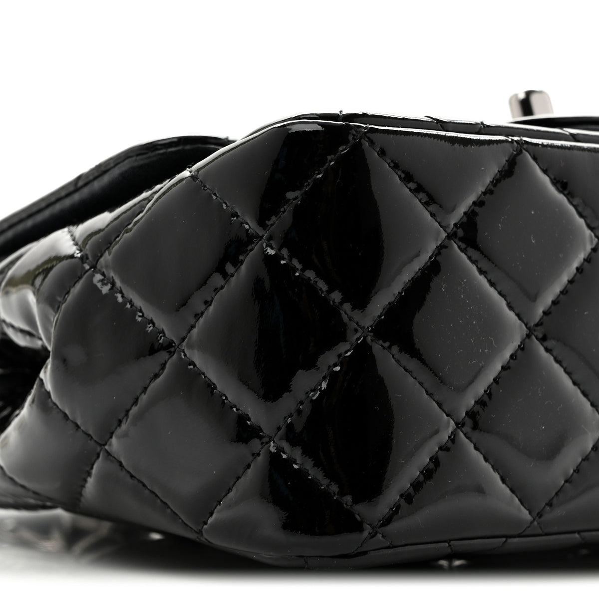 Chanel Patent Calfskin Quilted Mini Square Flap Black 9 of 11