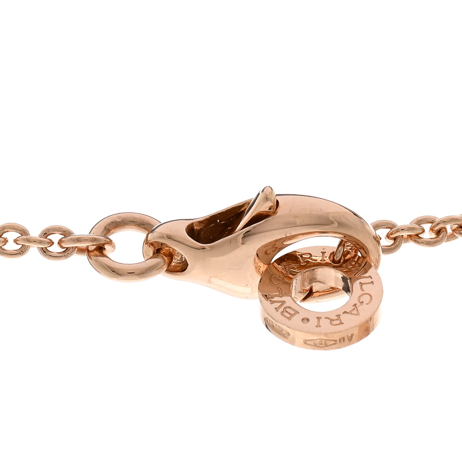 Bulgari 18K Rose Gold White Ceramic B.Zero1 Pendant Necklace 4 of 5