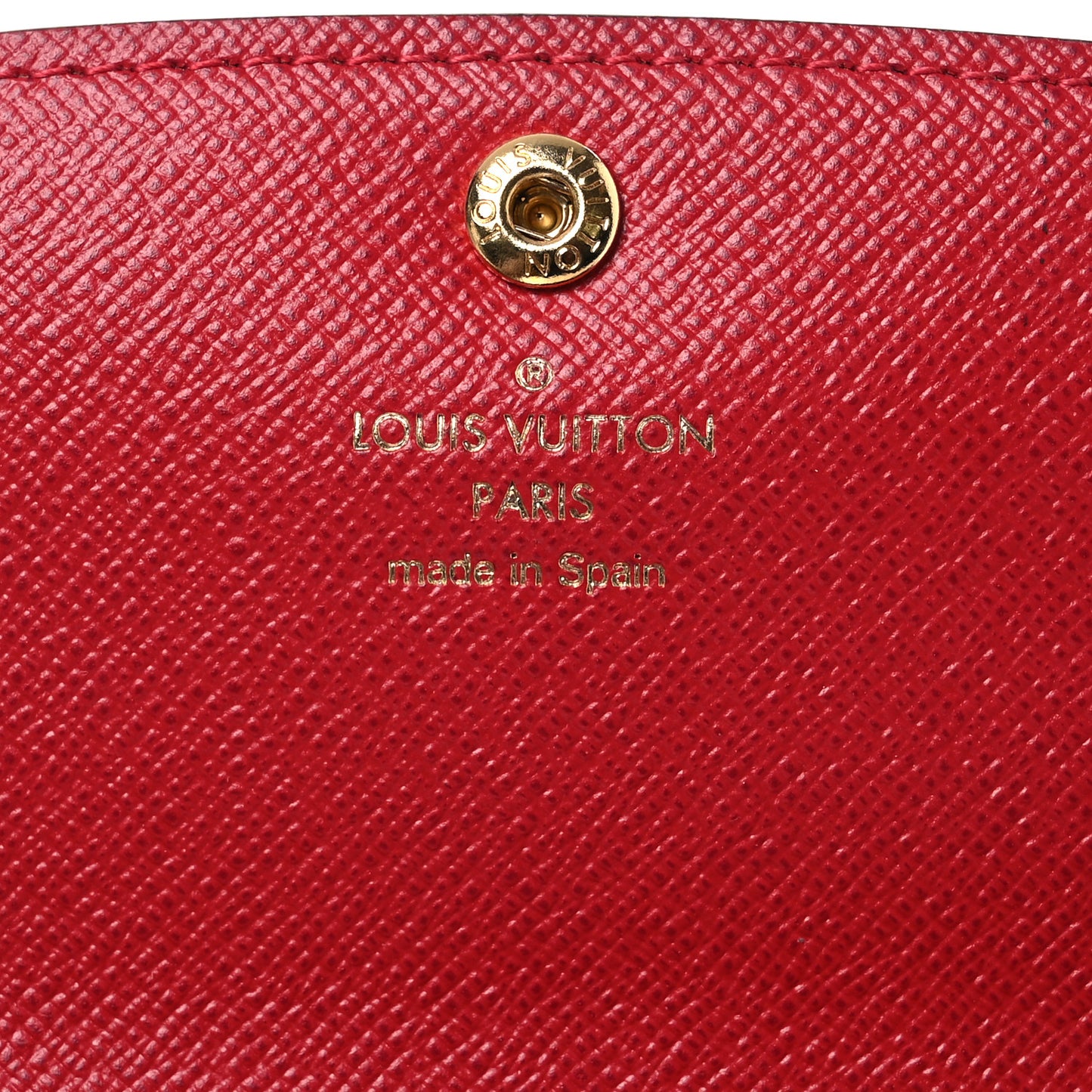 Damier Ebene Emilie Wallet Red