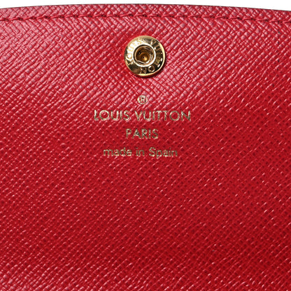 Louis Vuitton Damier Ebene Emilie Wallet Red 6 of 6