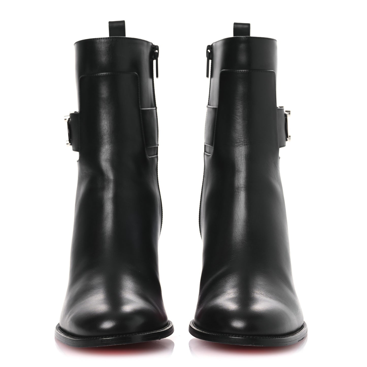 Calfskin Lock Booty 70 Ankle Boots 41 Black