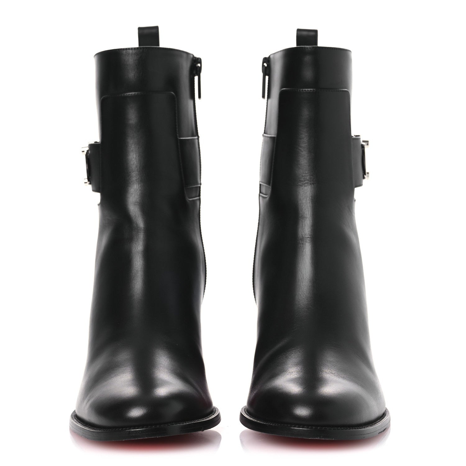 Christian Louboutin Calfskin Lock Booty 70 Ankle Boots 41 Black 3 of 9