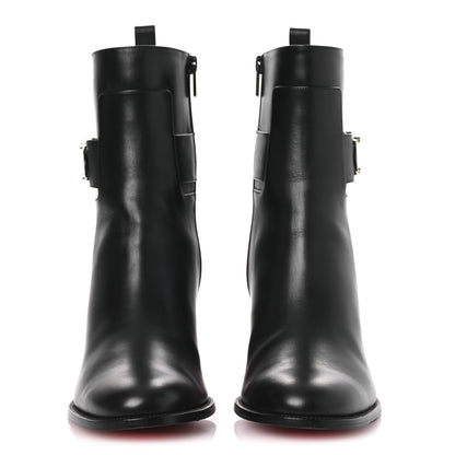Christian Louboutin Calfskin Lock Booty 70 Ankle Boots 41 Black 3 of 9