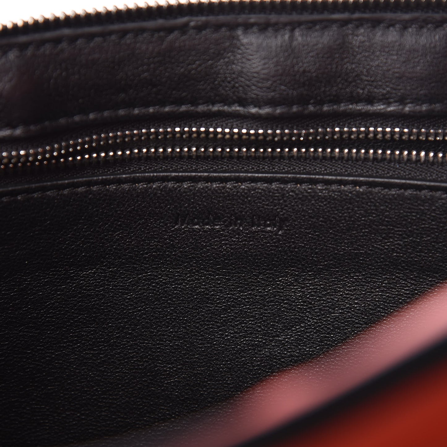 Grained Calfskin Medium Edge Shoulder Bag Vermillion