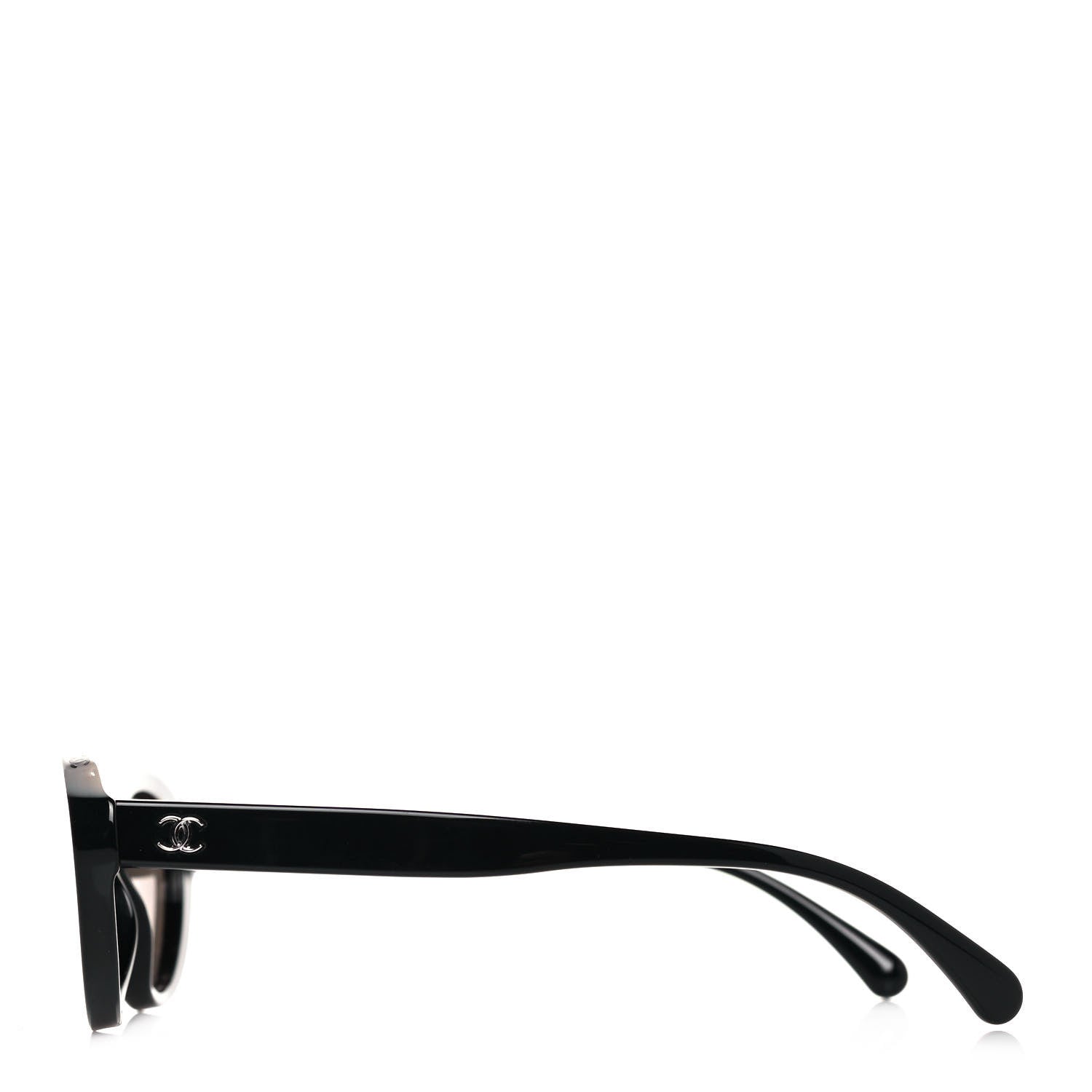 Chanel Acetate Oval Sunglasses 5416 Black Beige 3 of 8