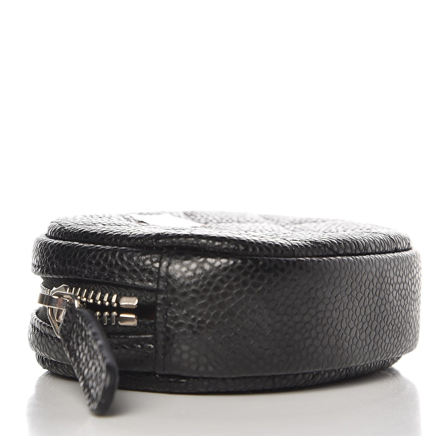 Caviar Quilted Zip Around Classic Coin Purse Black