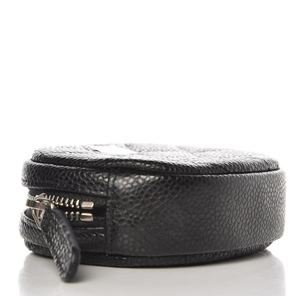 Chanel Caviar Quilted Zip Around Classic Coin Purse Black 4 of 9