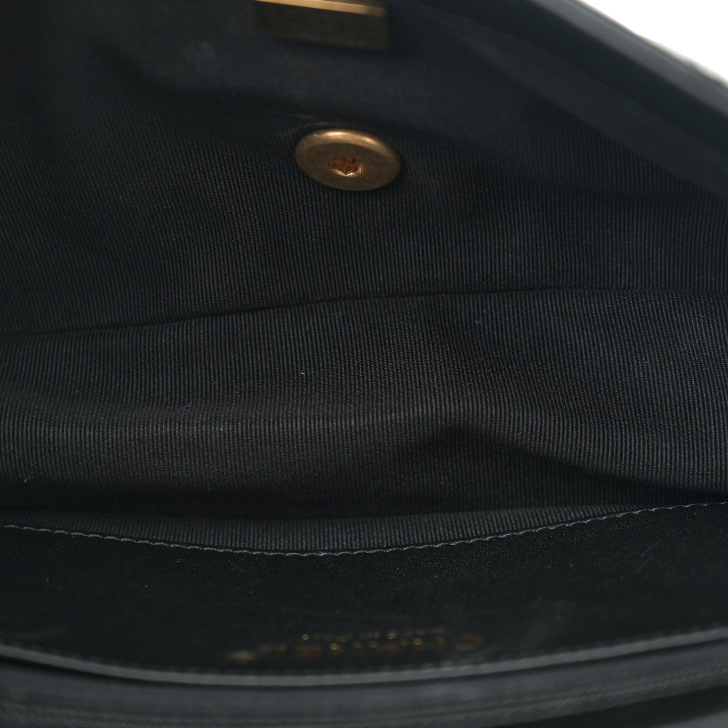 Lambskin Quilted Small Pillow Crush Flap Black