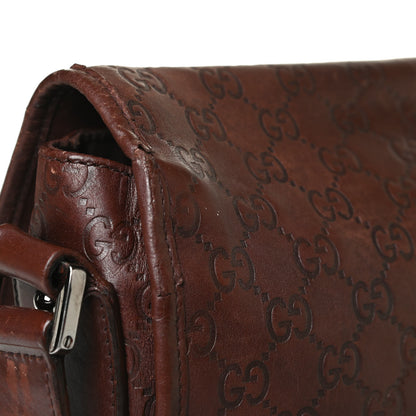 Gucci Guccissima Flap Messenger Bag Dark Brown 15 of 30