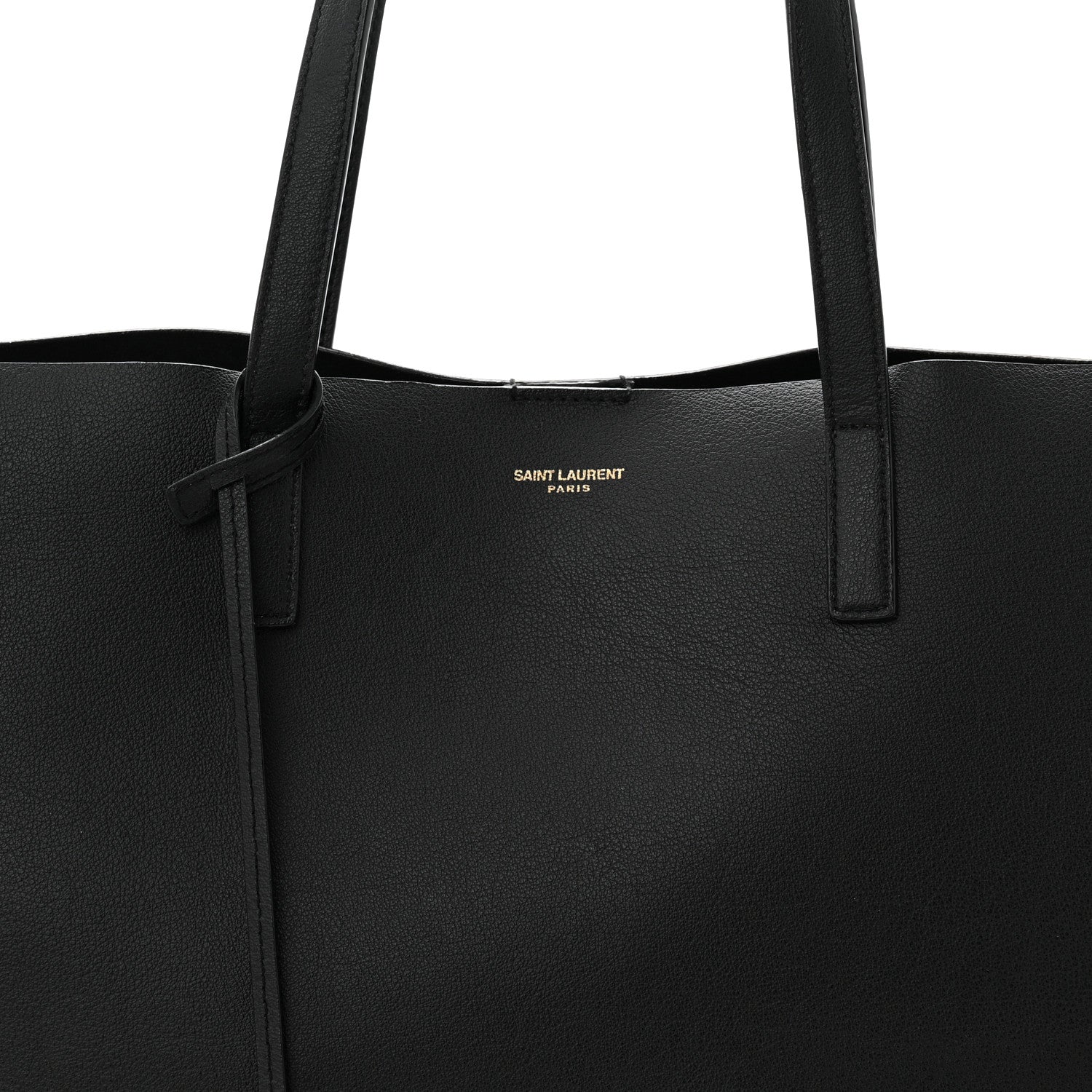 Saint Laurent Calfskin Large Shopping Tote Black 18 of 23