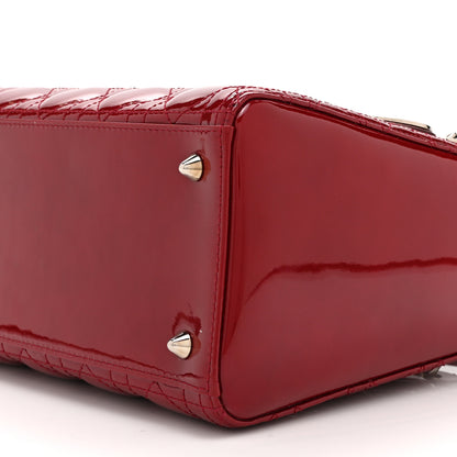 Christian Dior Patent Cannage Medium Lady Dior Red 10 of 10