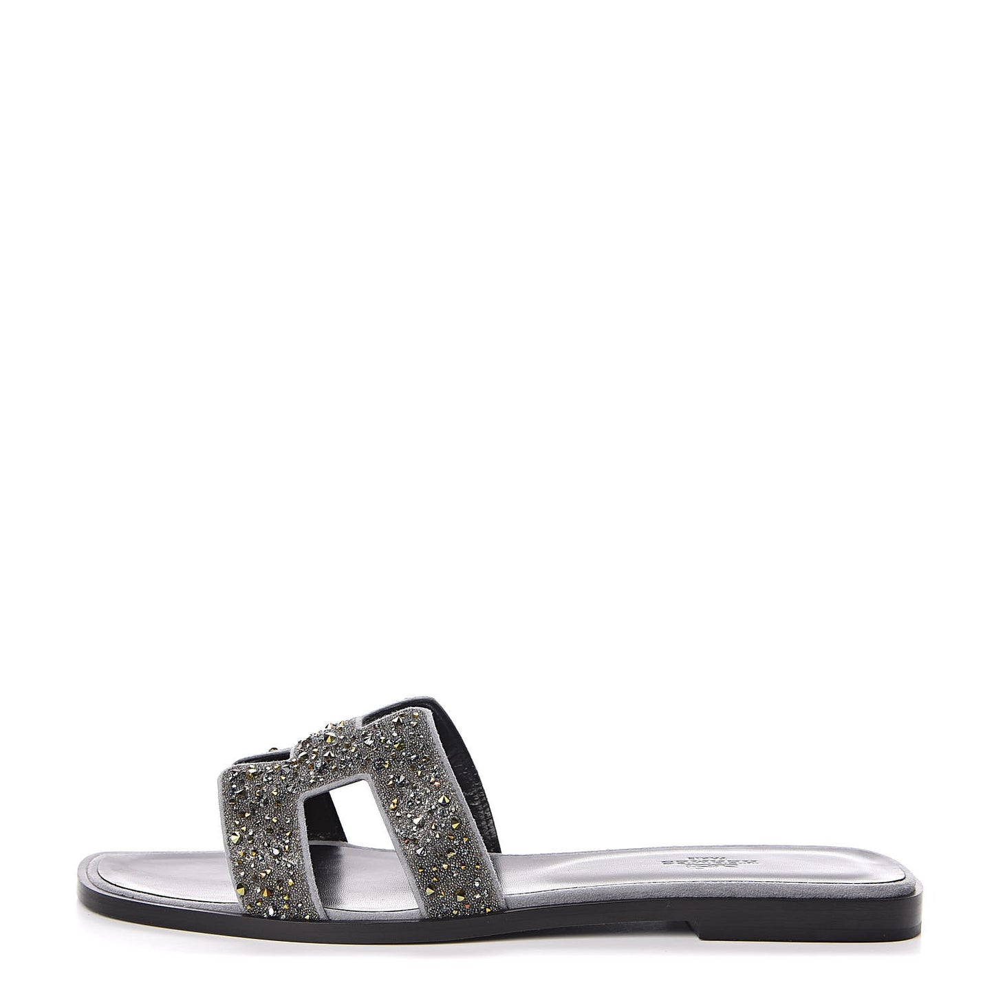Goatskin Crystal Oran Sandals 40 Marine