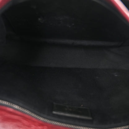 Saint Laurent Crinkled Calfskin Matelasse Monogram Medium Niki Chain Satchel Burgundy 5 of 11