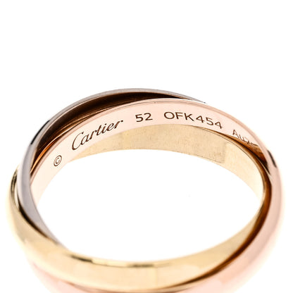 Cartier 18K Pink Yellow White Gold Small Trinity Ring 52 6 4 of 5