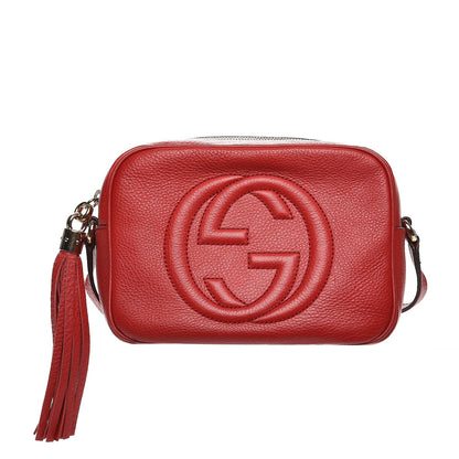 Gucci Pebbled Calfskin Small Soho Disco Bag Tabasco Red 1 of 8