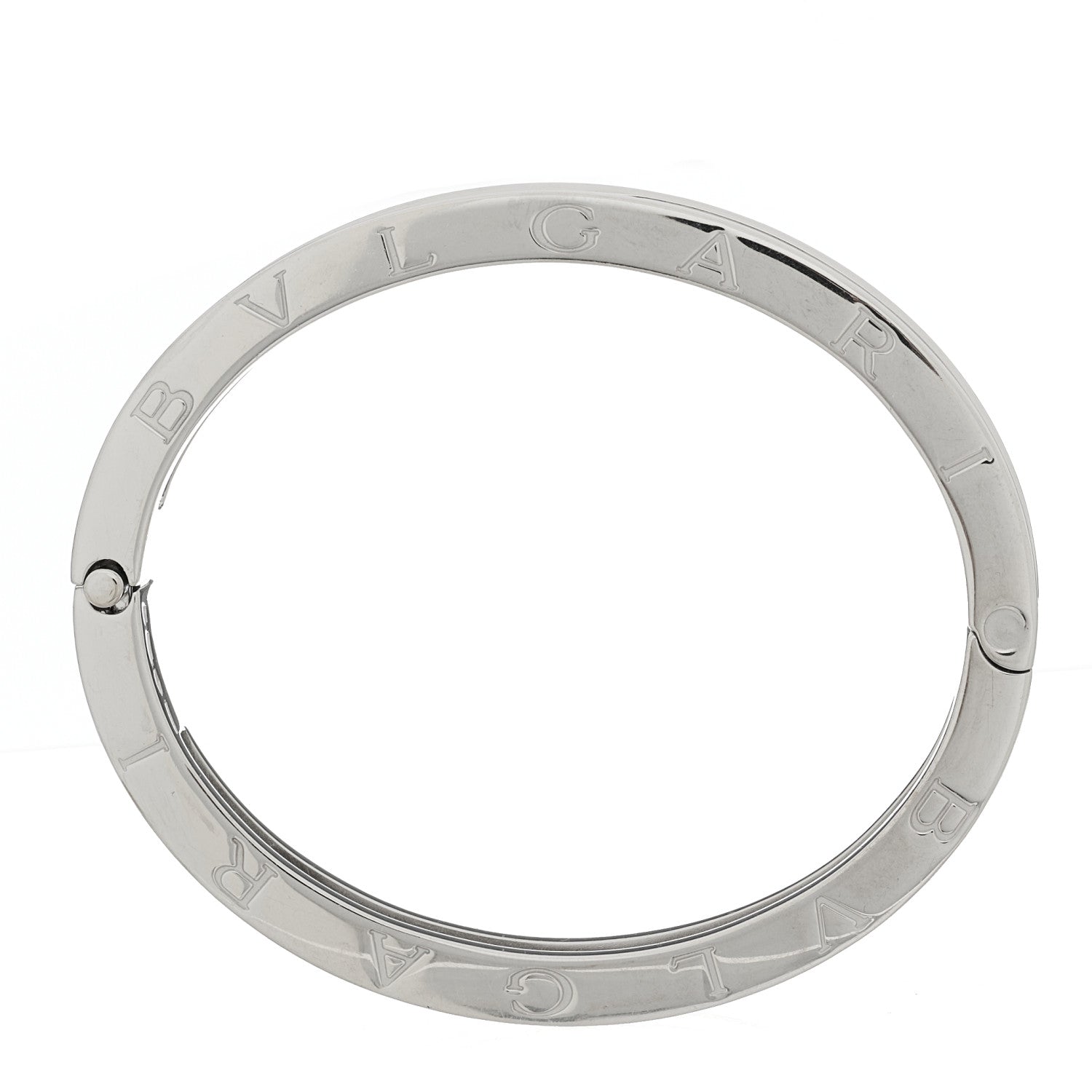 Bulgari 18K White Gold Diamond B.Zero1 Bangle Bracelet 4 of 5