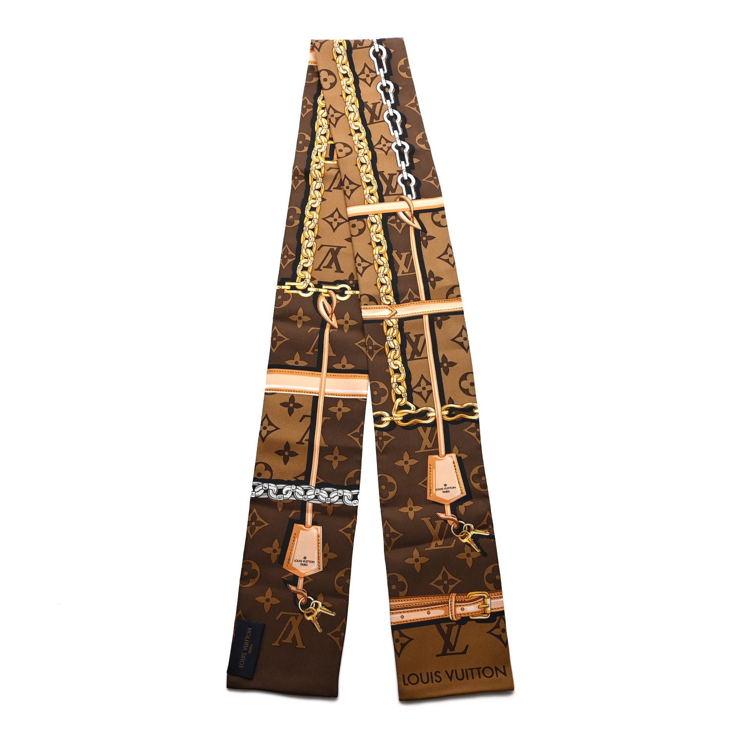 Louis Vuitton Silk Monogram Confidential Bandeau Brown 2 of 4