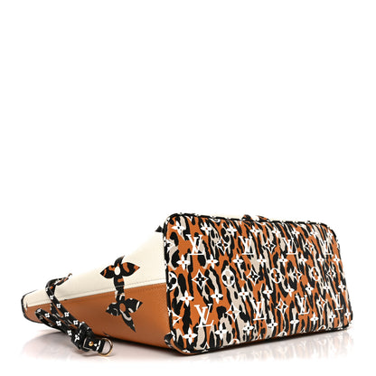Louis Vuitton Monogram Giant Jungle Neverfull MM Ivory 4 of 10