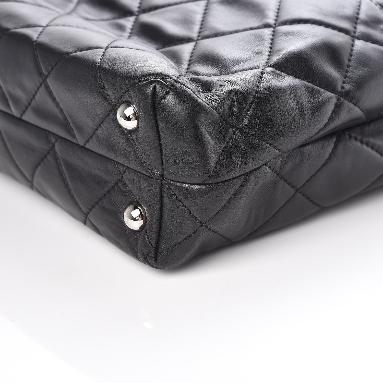Chanel Calfskin Quilted In The Business North South Tote Black 6 of 9