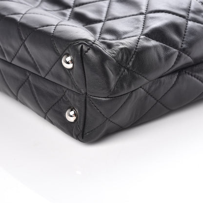 Chanel Calfskin Quilted In The Business North South Tote Black 6 of 9