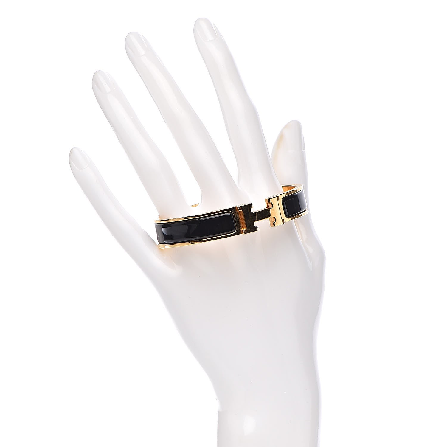 Hermes Enamel Narrow Clic Clac H Bracelet PM Black 2 of 5