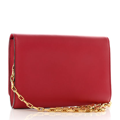 Louis Vuitton Calfskin Chain Louise MM Red 2 of 11