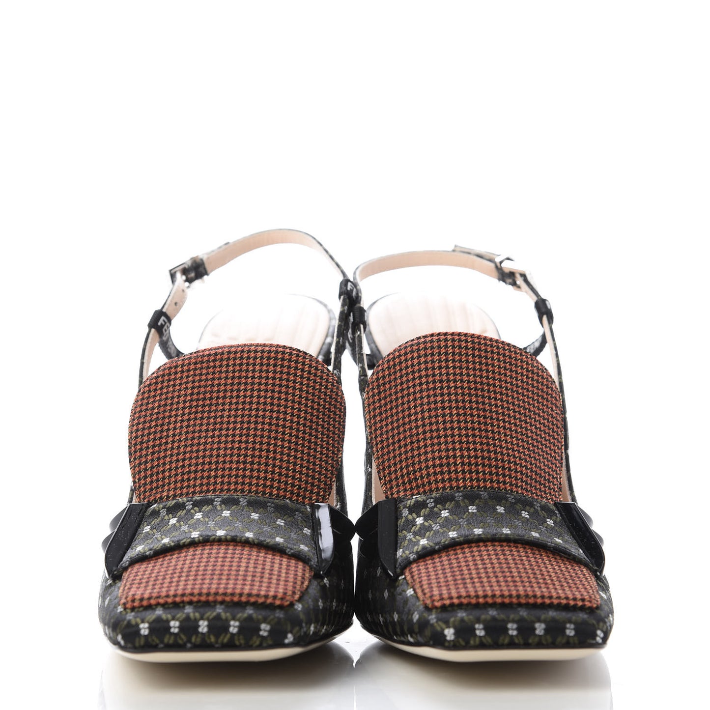 Fabric Jacquard Ffreedom Slingback Pumps 37.5