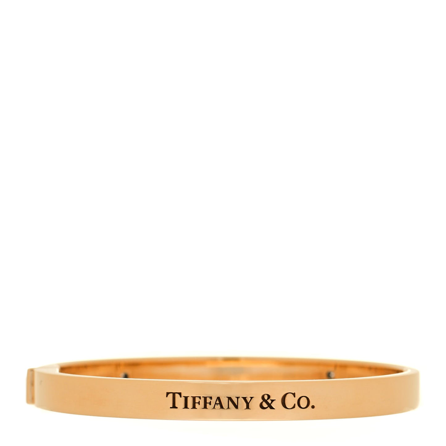 18K Yellow Gold Diamond Hinged Bangle Bracelet