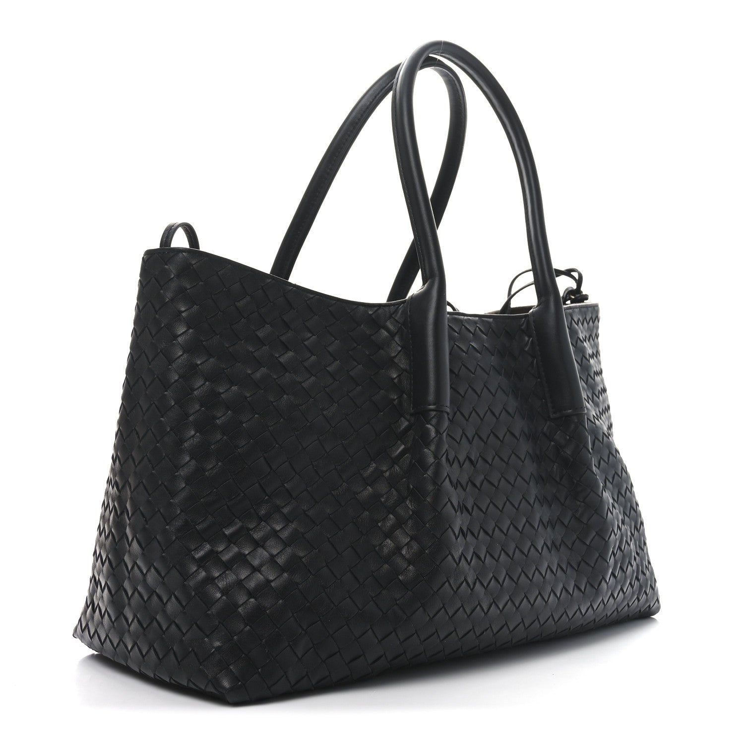 Bottega Veneta Calfskin Intrecciato Pinacoteca Reversible Tote Black Fondant 4 of 10