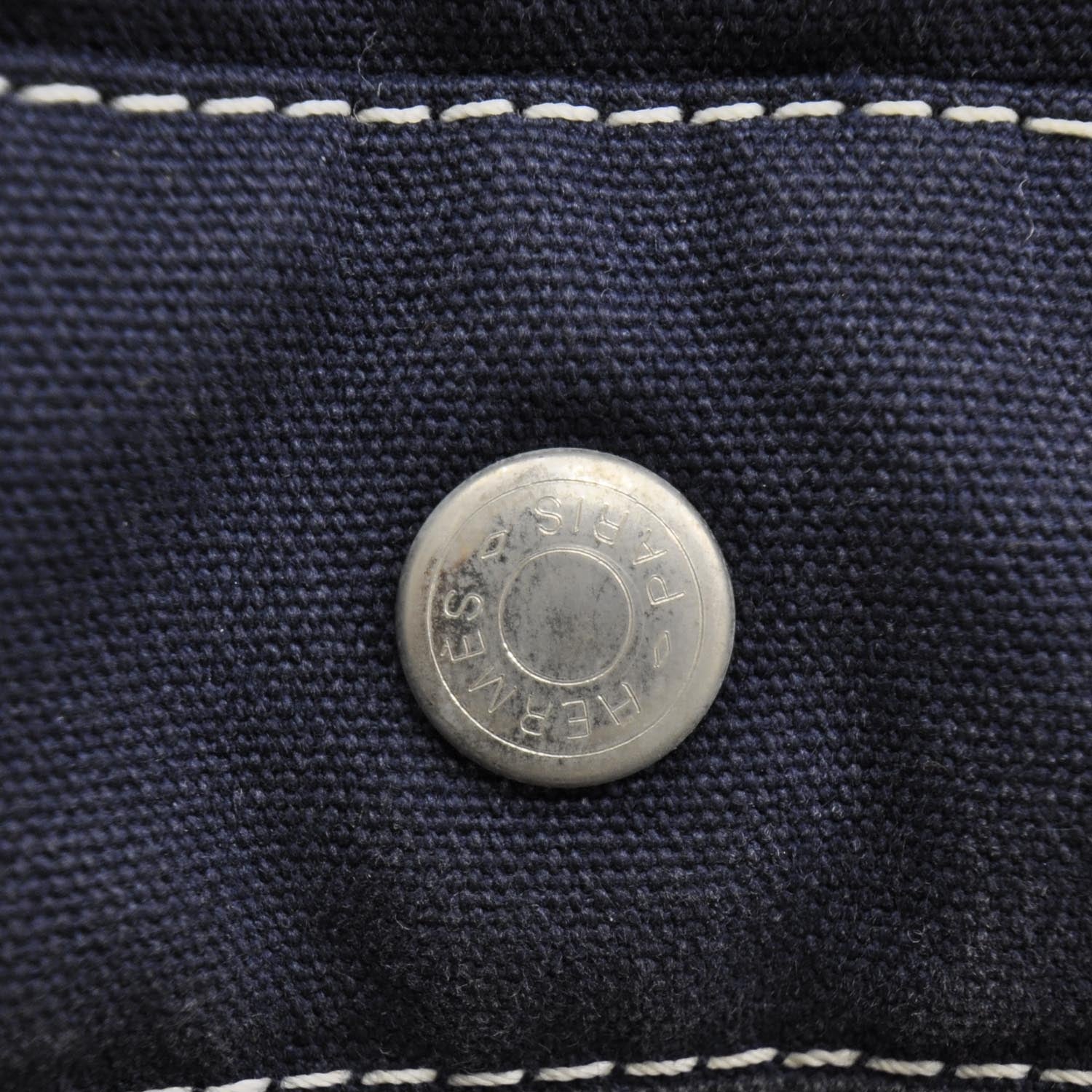 Hermes Toile Fourre Tout MM Navy 9 of 9