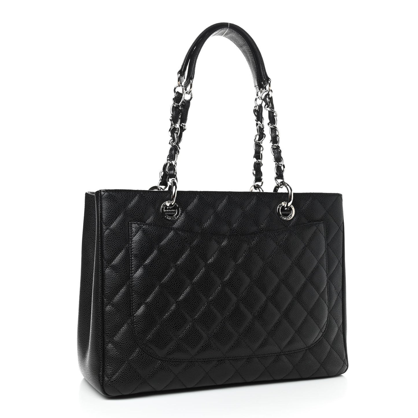Caviar Quilted Grand Shopping Tote GST Black