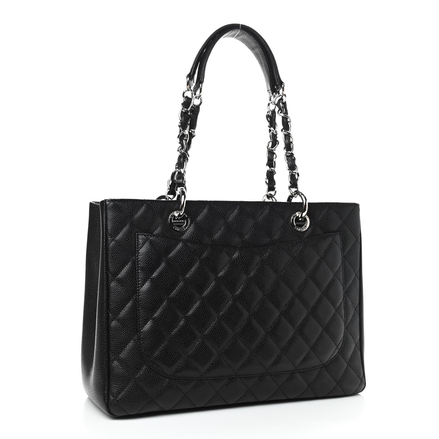 Chanel Caviar Quilted Grand Shopping Tote GST Black 3 of 9
