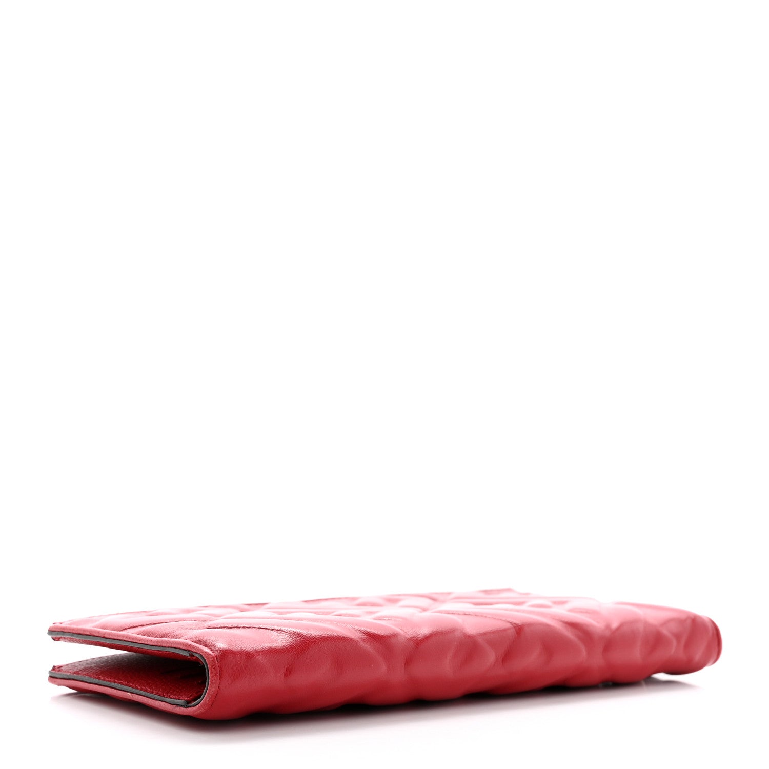 Fendi Nappa FF 1974 Embossed Zip Pouch Wallet Fragola 4 of 12