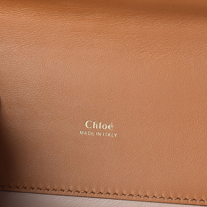 Chloe Calfskin Crocodile Embossed Aby Chain Shoulder Bag Autumnal Brown 6 of 8