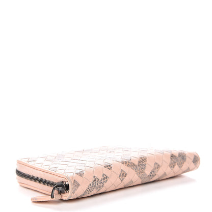 Bottega Veneta Nappa Intrecciato Ayers Zip Around Wallet Flamingo 4 of 17